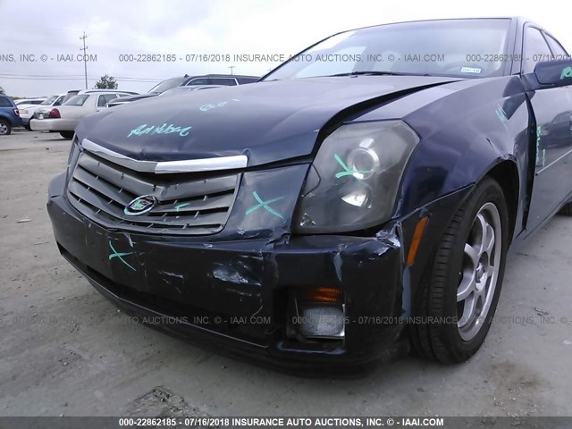 1G6DP567550178270 - 2005 CADILLAC CTS HI FEATURE V6 BLUE photo 6