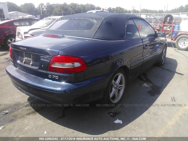 YV1NC56D71J023642 - 2001 VOLVO C70 TURBO Dark Blue photo 4