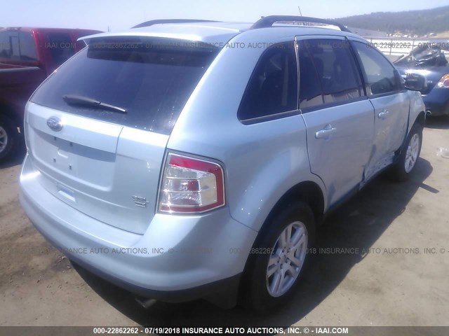 2FMDK48CX8BA21008 - 2008 FORD EDGE SEL Light Blue photo 4