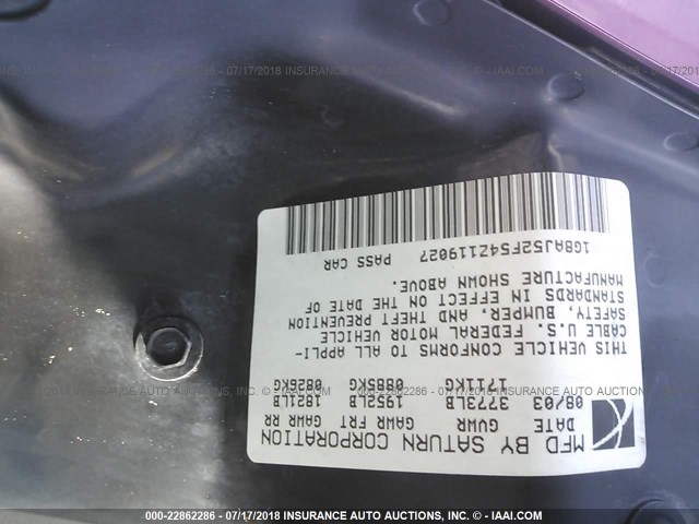 1G8AJ52F54Z119027 - 2004 SATURN ION LEVEL 2 Qırmızı foto 9