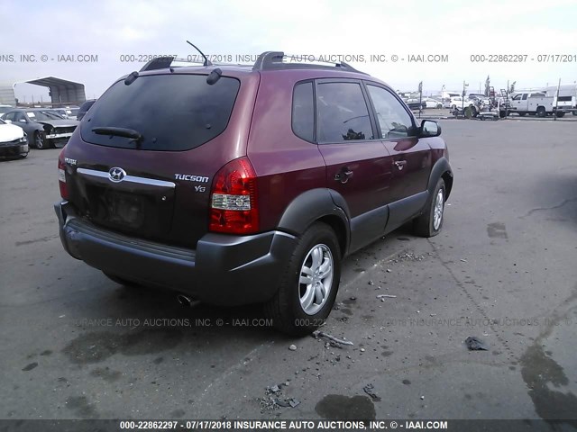 KM8JN12DX6U338854 - 2006 HYUNDAI TUCSON GLS/LIMITED 红色 照片 4