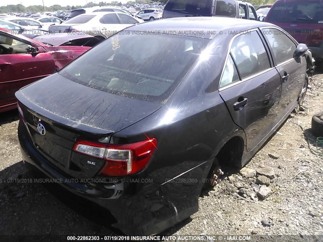 4T1BF1FK7CU137337 - 2012 TOYOTA CAMRY SE/LE/XLE BLACK photo 4