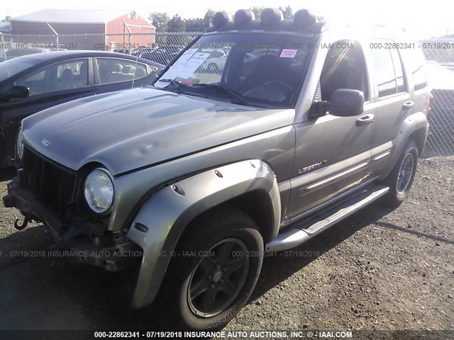 1J8GL38KX2W366750 - 2002 JEEP LIBERTY RENEGADE SILVER photo 2