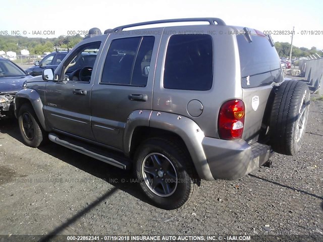 1J8GL38KX2W366750 - 2002 JEEP LIBERTY RENEGADE SILVER photo 3