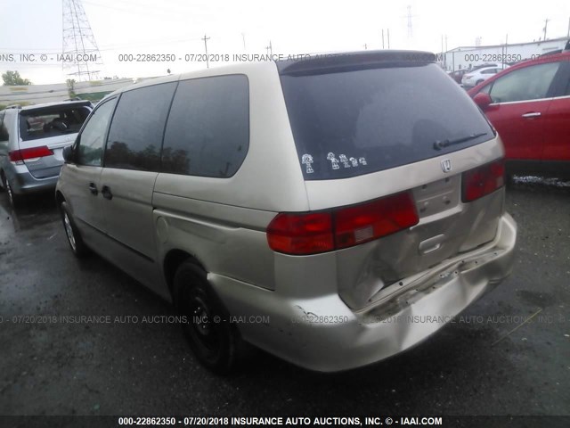 2HKRL18551H577163 - 2001 HONDA ODYSSEY LX GOLD photo 3