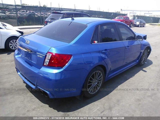 JF1GV7E69EG013596 - 2014 SUBARU IMPREZA WRX BLUE photo 4