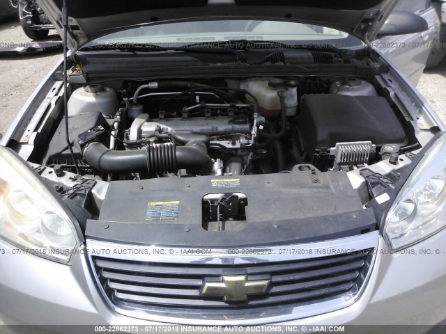 1G1ZS58F98F135664 - 2008 CHEVROLET MALIBU LS ვერცხლისფერი ფოტო 10