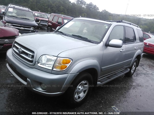 5TDBT48A93S146161 - 2003 TOYOTA SEQUOIA LIMITED GRAY photo 2