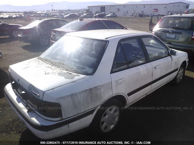 JM1BG226XM0262258 - 1991 MAZDA PROTEGE LX WHITE photo 4