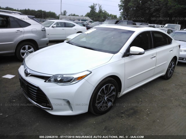 4T1BK1EBXGU204726 - 2016 TOYOTA AVALON XLE PLUS/PREMIUM/TOUR/LTD WHITE photo 2