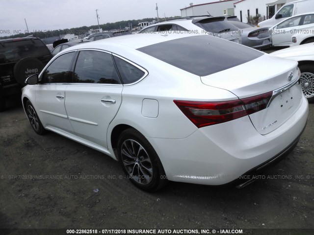 4T1BK1EBXGU204726 - 2016 TOYOTA AVALON XLE PLUS/PREMIUM/TOUR/LTD WHITE photo 3