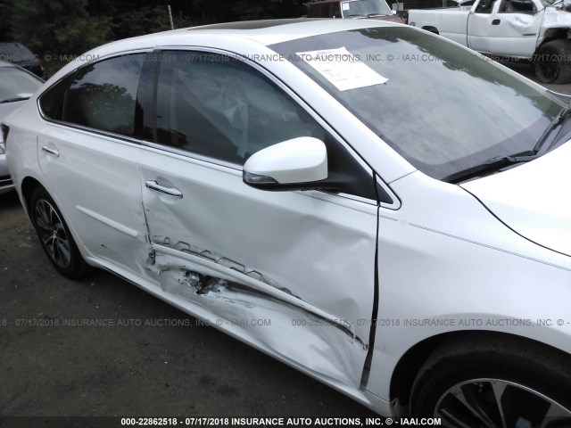 4T1BK1EBXGU204726 - 2016 TOYOTA AVALON XLE PLUS/PREMIUM/TOUR/LTD WHITE photo 6