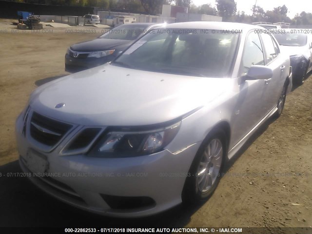 YS3FB49Y981014644 - 2008 SAAB 9-3 2.0T SILVER photo 2