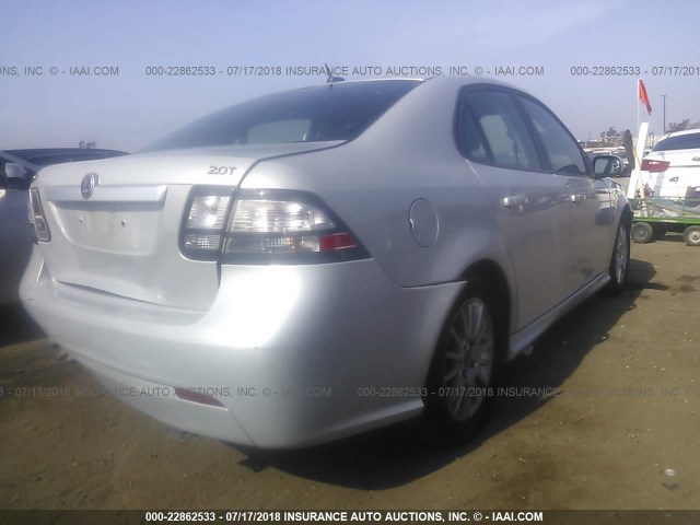 YS3FB49Y981014644 - 2008 SAAB 9-3 2.0T SILVER photo 4