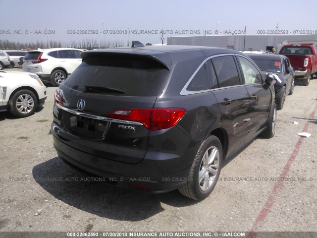 5J8TB3H59DL011738 - 2013 ACURA RDX TECHNOLOGY BLACK photo 4