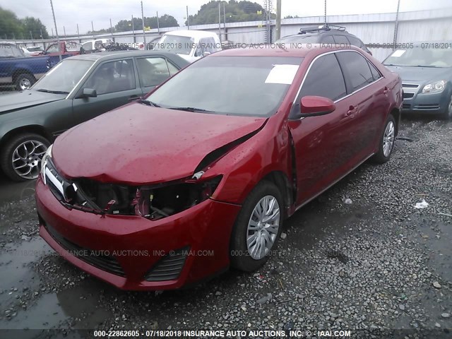 4T1BF1FK9DU665155 - 2013 TOYOTA CAMRY L/SE/LE/XLE 红色 照片 2