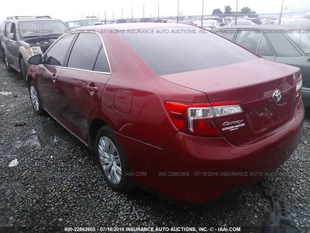 4T1BF1FK9DU665155 - 2013 TOYOTA CAMRY L/SE/LE/XLE 红色 照片 3