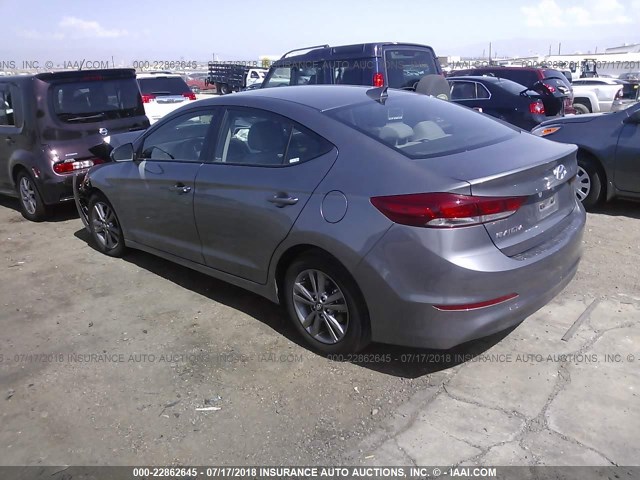 5NPD84LF0JH325138 - 2018 HYUNDAI ELANTRA SEL/VALUE/LIMITED GRAY photo 3