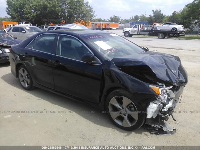 4T1BF1FK1CU195072 - 2012 TOYOTA CAMRY SE/LE/XLE BLACK photo 1
