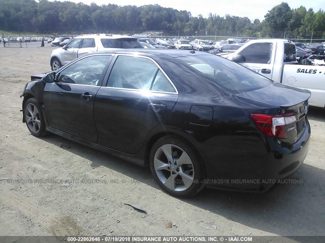 4T1BF1FK1CU195072 - 2012 TOYOTA CAMRY SE/LE/XLE BLACK photo 3