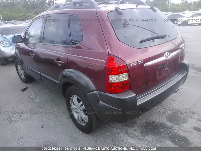 KM8JN12D66U332436 - 2006 HYUNDAI TUCSON GLS/LIMITED RED photo 3