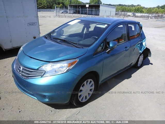 3N1CE2CP2FL414172 - 2015 NISSAN VERSA NOTE S/S PLUS/SV/SL/SR BLUE photo 2