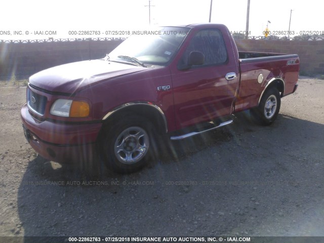 2FTRF17224CA49444 - 2004 FORD F-150 HERITAGE CLASSIC RED photo 2