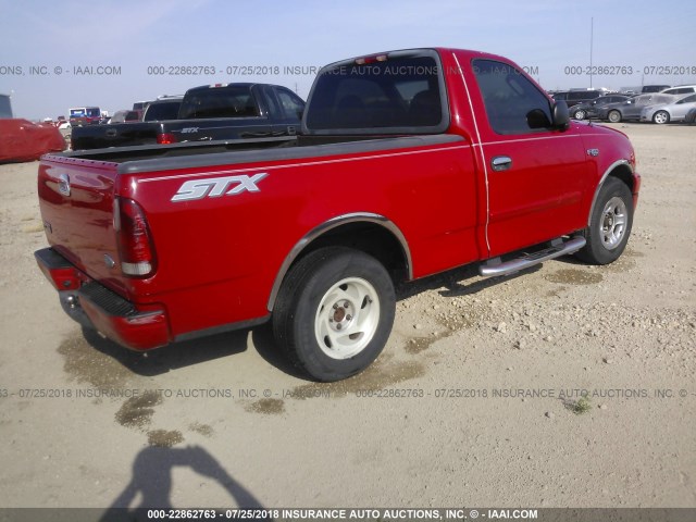 2FTRF17224CA49444 - 2004 FORD F-150 HERITAGE CLASSIC RED photo 4