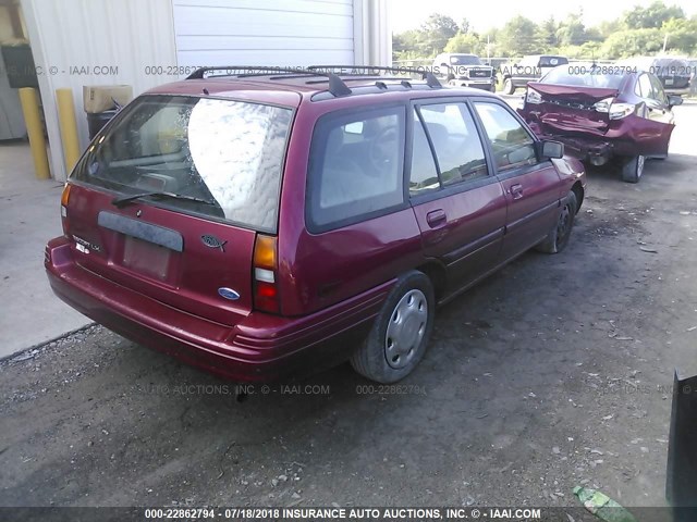 1FASP15J4SW313067 - 1995 FORD ESCORT LX/SPORT RED photo 4