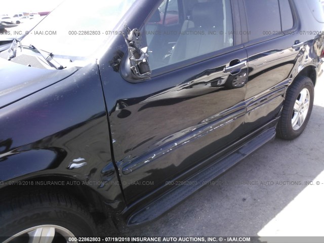 4JGAB57E65A538499 - 2005 MERCEDES-BENZ ML 350 BLACK photo 6