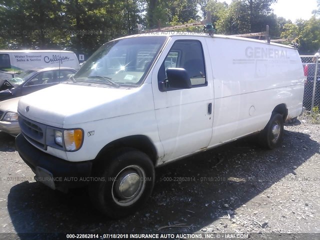 1FTSS34L01HB20313 - 2001 FORD ECONOLINE E350 SUPER DUTY VAN WHITE photo 2