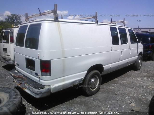 1FTSS34L01HB20313 - 2001 FORD ECONOLINE E350 SUPER DUTY VAN WHITE photo 4