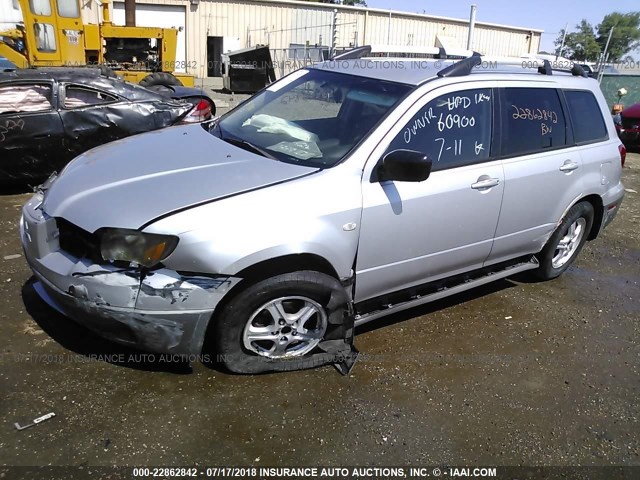 JA4LZ31G23U038434 - 2003 MITSUBISHI OUTLANDER LS SILVER photo 2