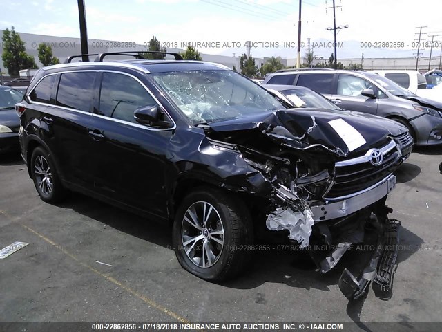 5TDKKRFH2GS154656 - 2016 TOYOTA HIGHLANDER XLE შავი ფოტო 1