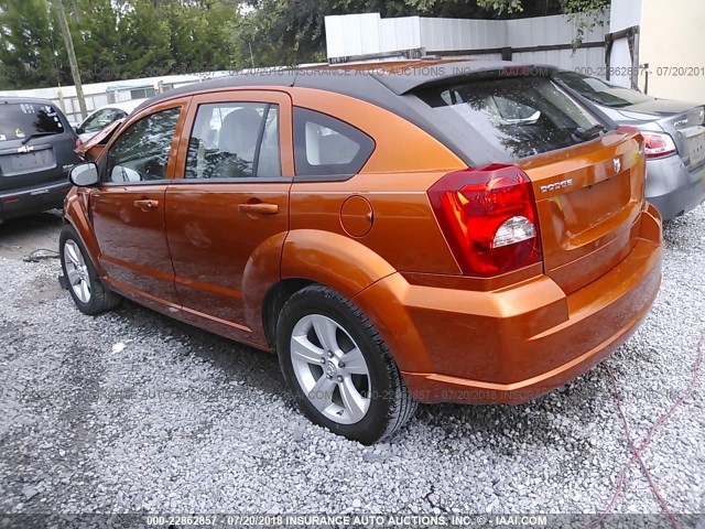 1B3CB3HA7BD104861 - 2011 DODGE CALIBER MAINSTREET ORANGE photo 3