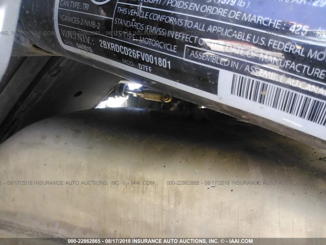 2BXRDCD26FV001801 - 2015 CAN-AM SPYDER ROADSTER F3/F3-S BLACK photo 10