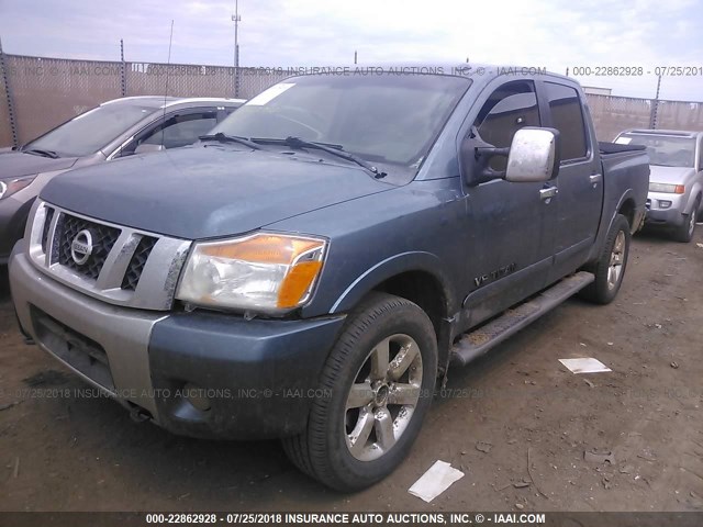 1N6BA0EC3AN300707 - 2010 NISSAN TITAN XE/SE/LE/PRO-4X Light Blue photo 2