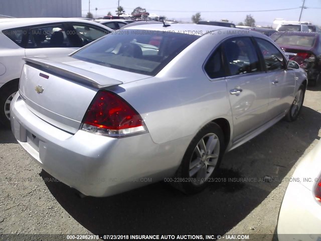 2G1WC5E37C1332195 - 2012 CHEVROLET IMPALA LTZ SILVER photo 4