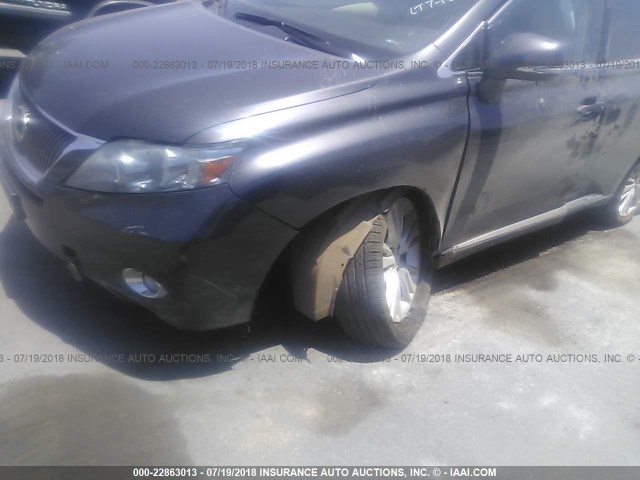 JTJBC1BA4A2003420 - 2010 LEXUS RX 450 GRAY photo 6