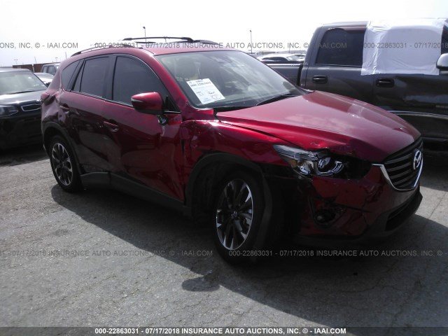 JM3KE2DY6G0854904 - 2016 MAZDA CX-5 GRAND TOURING RED photo 1