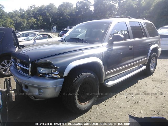 1D4HS58N13F582267 - 2003 DODGE DURANGO SLT PLUS GRAY photo 2