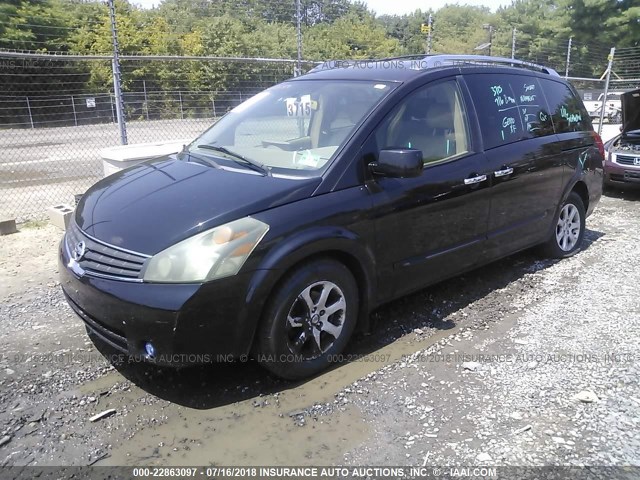 5N1BV28U98N121665 - 2008 NISSAN QUEST S/SE/SL BLACK photo 2