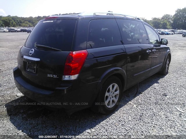 5N1BV28U98N121665 - 2008 NISSAN QUEST S/SE/SL BLACK photo 4