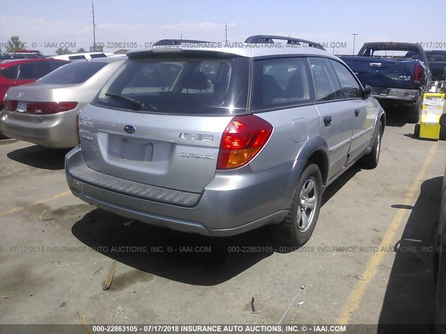 4S4BP61C376311778 - 2007 SUBARU LEGACY OUTBACK 2.5I SILVER photo 4