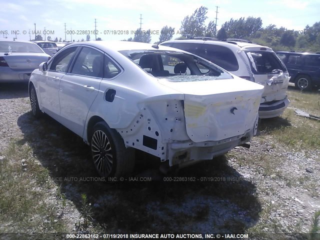 3FA6P0K91HR317708 - 2017 FORD FUSION TITANIUM WHITE photo 3