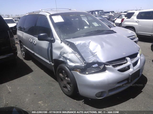 1B4GP74L3YB583801 - 2000 DODGE GRAND CARAVAN ES SILVER photo 1