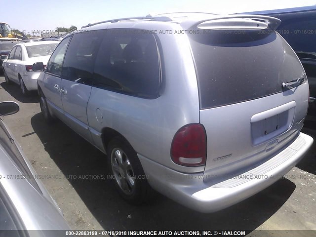 1B4GP74L3YB583801 - 2000 DODGE GRAND CARAVAN ES SILVER photo 3