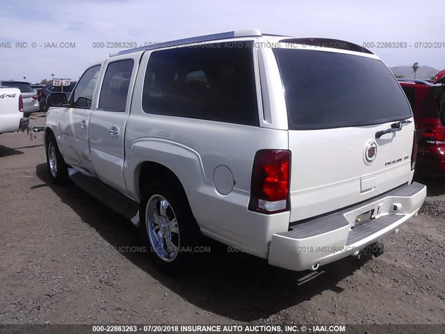 3GYFK66N24G230354 - 2004 CADILLAC ESCALADE ESV WHITE photo 3