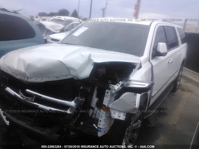 1GYS4HKJ9HR236889 - 2017 CADILLAC ESCALADE ESV LUXURY WHITE photo 2
