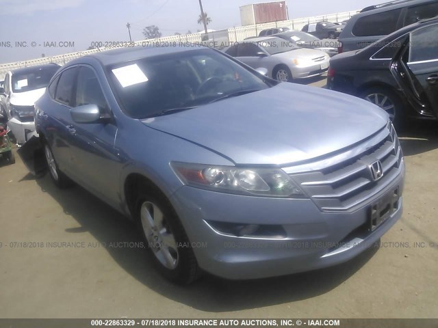 5J6TF1H38AL004310 - 2010 HONDA ACCORD CROSSTOUR EX BLUE photo 1